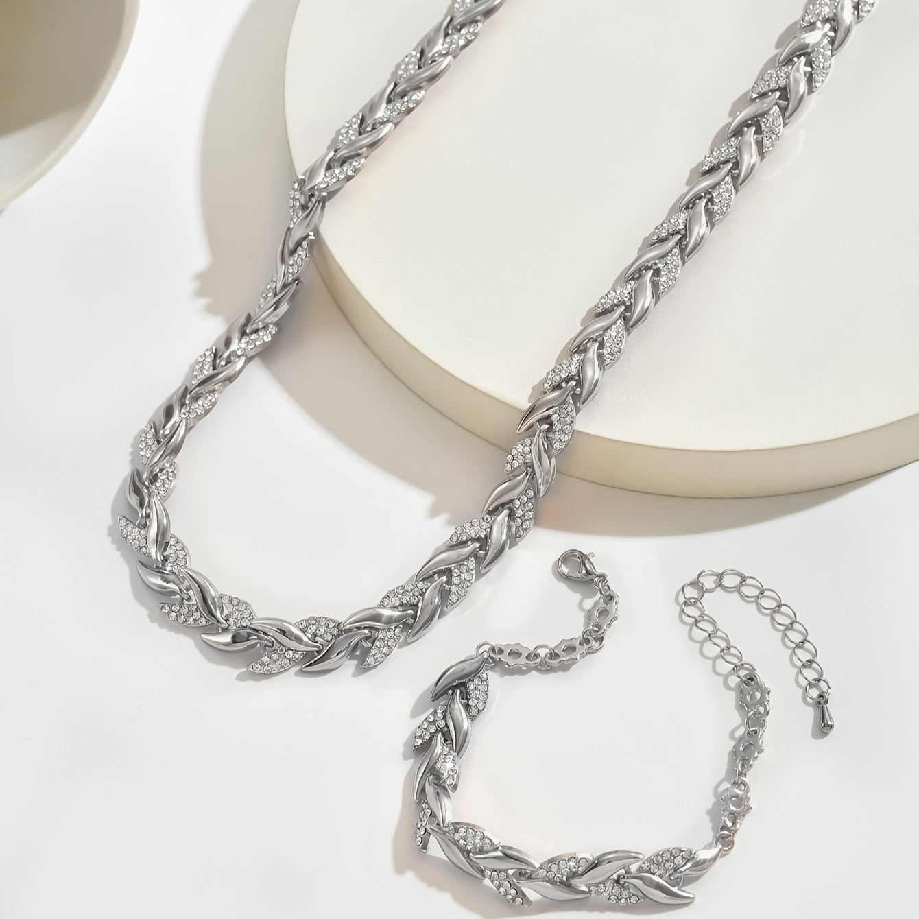 Elegant Glas Rhinestone Fiskstjärt Set