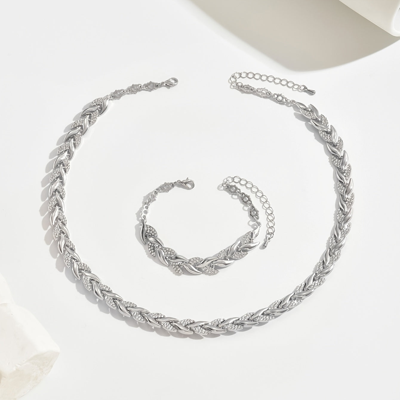 Elegant Glas Rhinestone Fiskstjärt Set