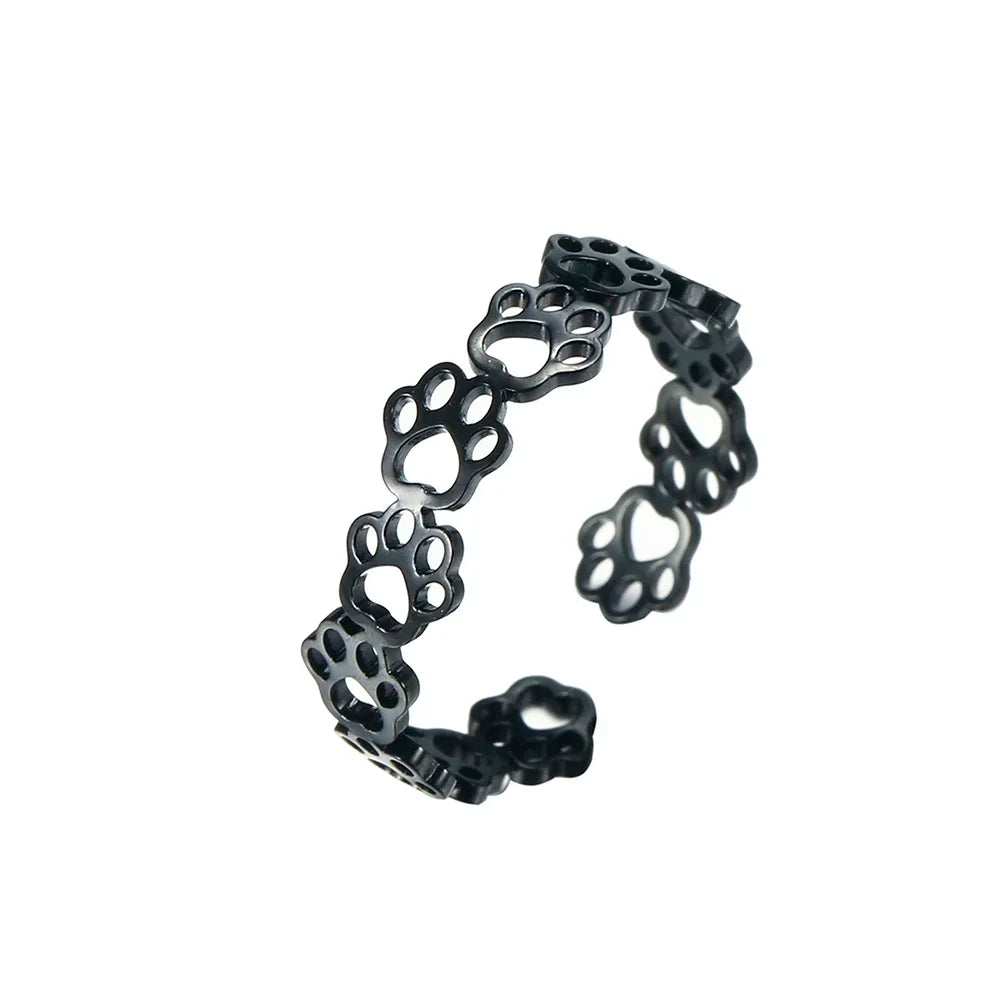 Paw Print Justerbar Ring