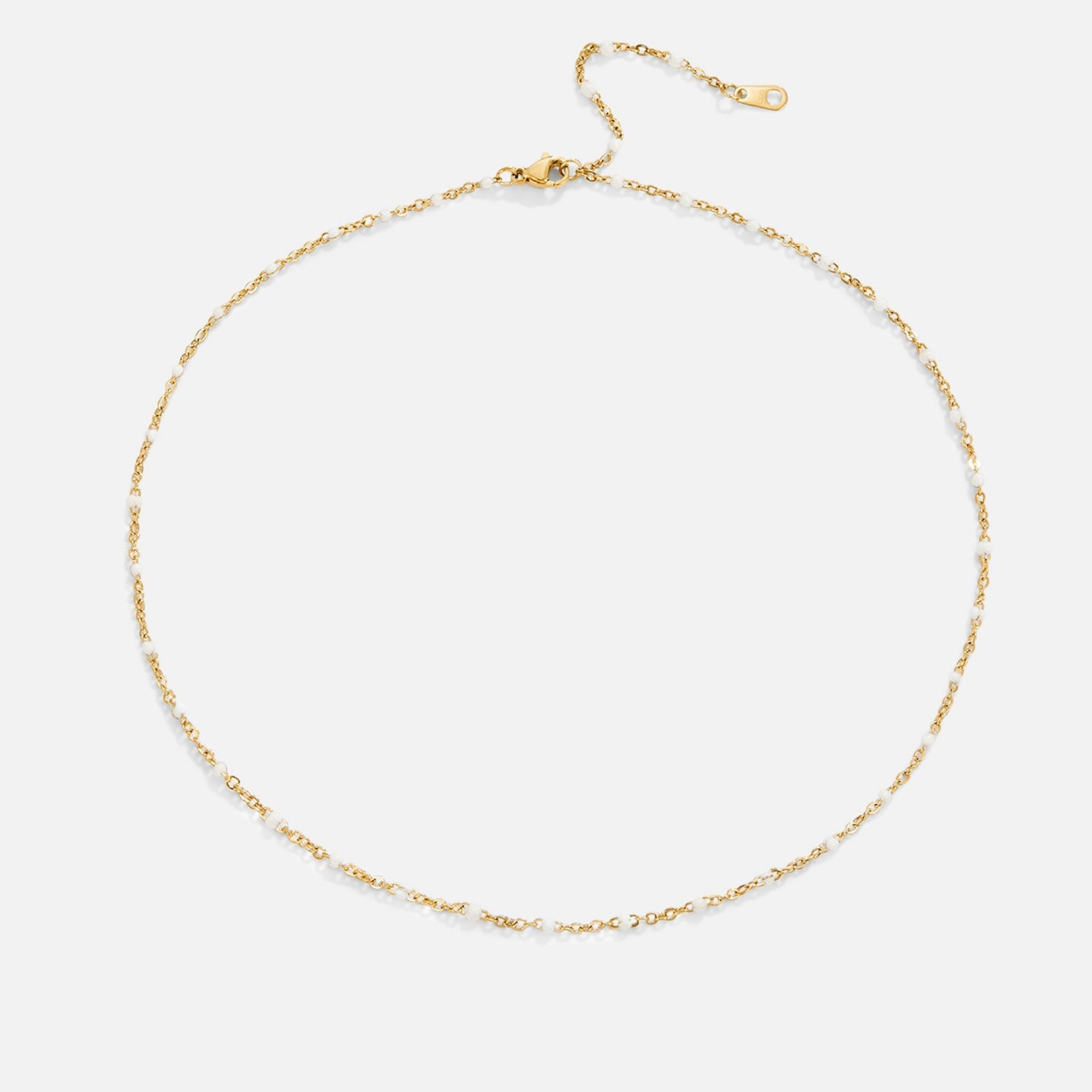 Ren Vit Pärlhalsband
