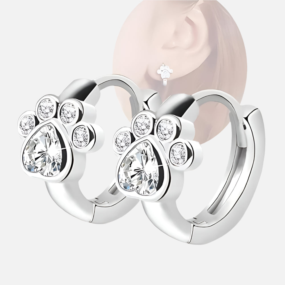 Celestial Paw Huggie Hoops