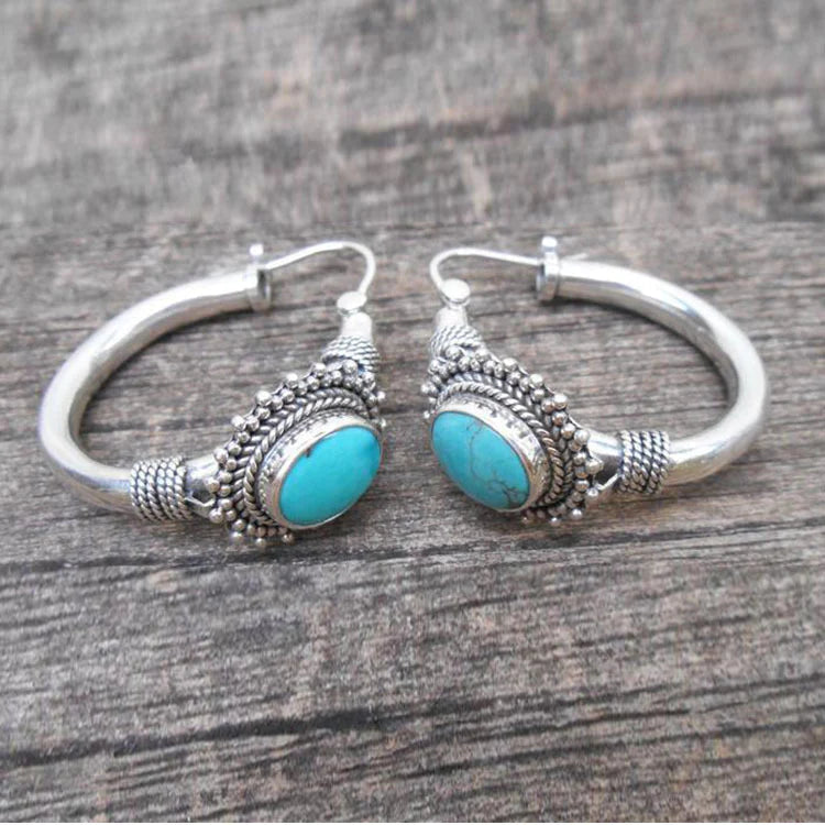 Chic Turquoise Retro Örhängen