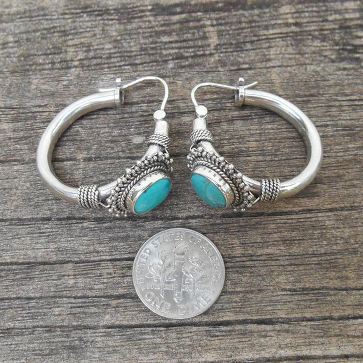 Chic Turquoise Retro Örhängen