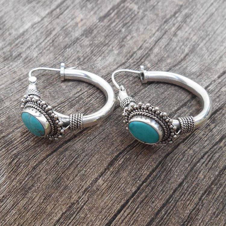 Chic Turquoise Retro Örhängen