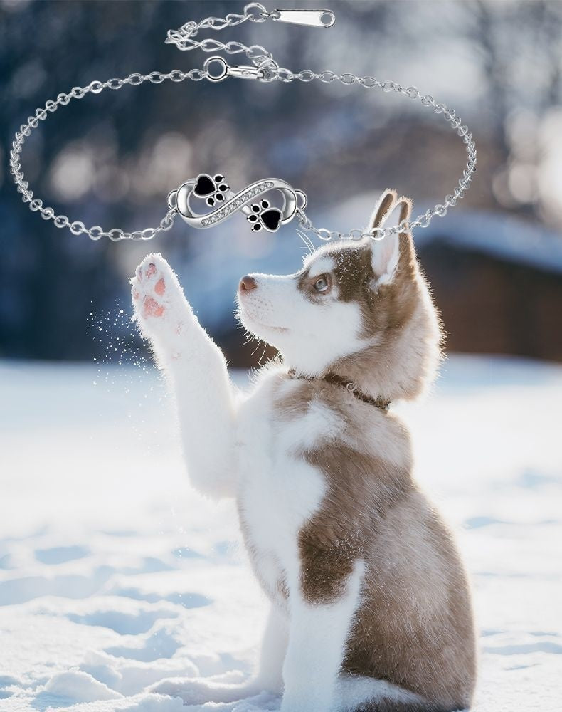 Oändlig Paw Charm Armband