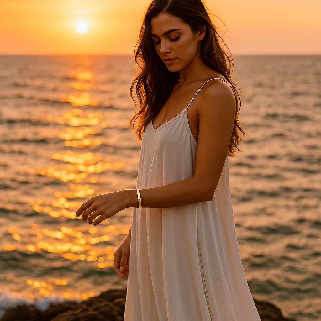 Coralia | Gyllene Linje Armband