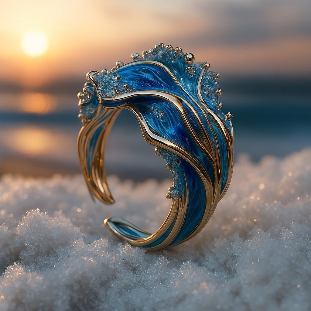 Ondine | Antik våg ring