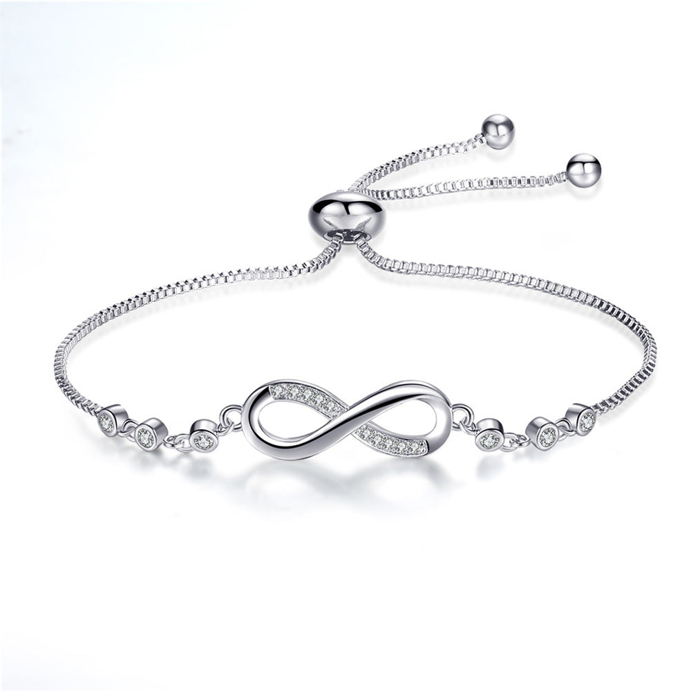 Justerbart Silver Infinity Armband