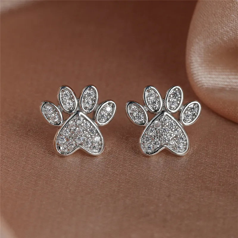 Celestial Paw Studs – Hjärformad Elegans