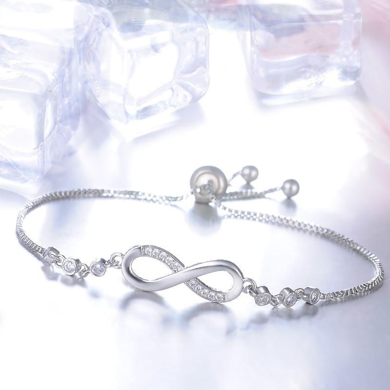 Justerbart Silver Infinity Armband