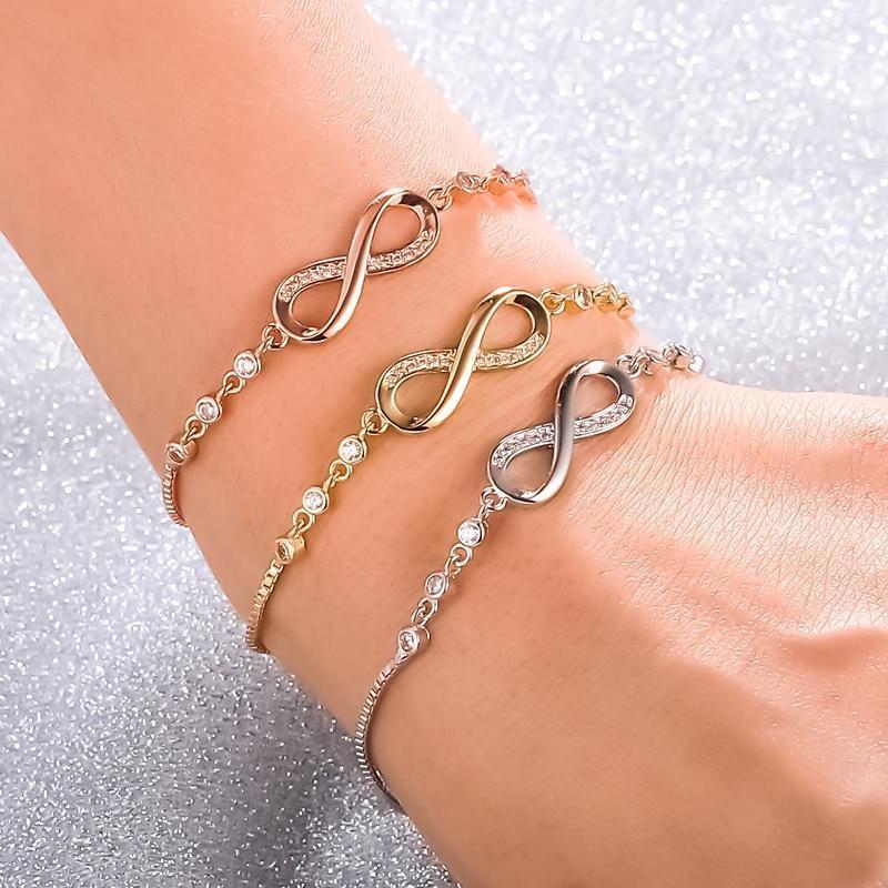 Justerbart Silver Infinity Armband