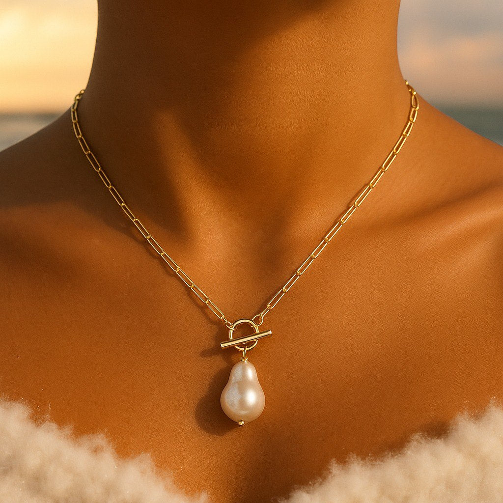 Artemia | Halsband med Pärlhänge