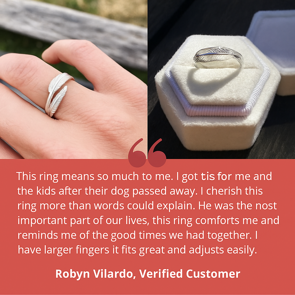 Himlens Fjäder Justerbar Ring