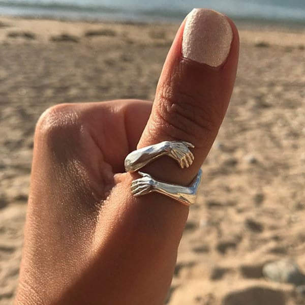 Justerbar Silver Kramring