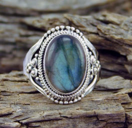 Vintage Färgglad Stacking Ring