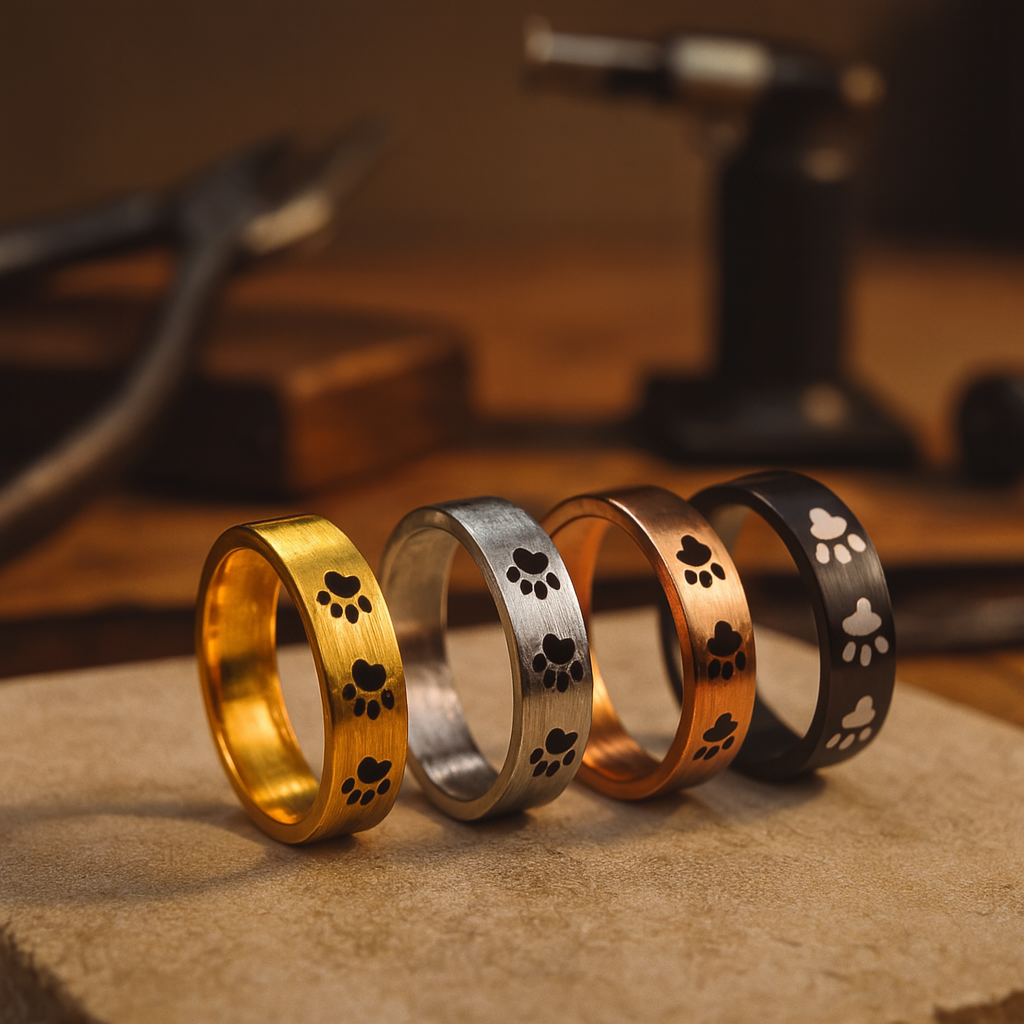 Viskande Paws Print Ring