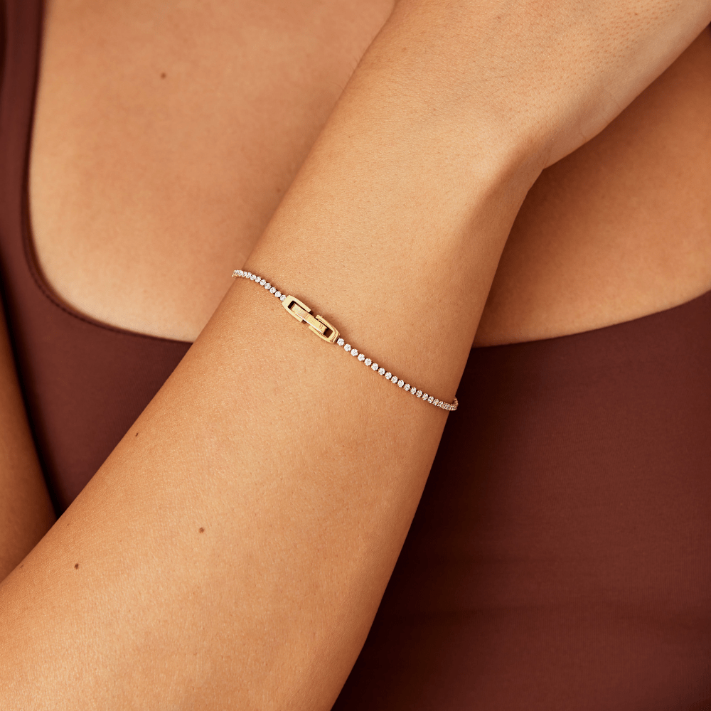 Niyah Crystal Gold Armband