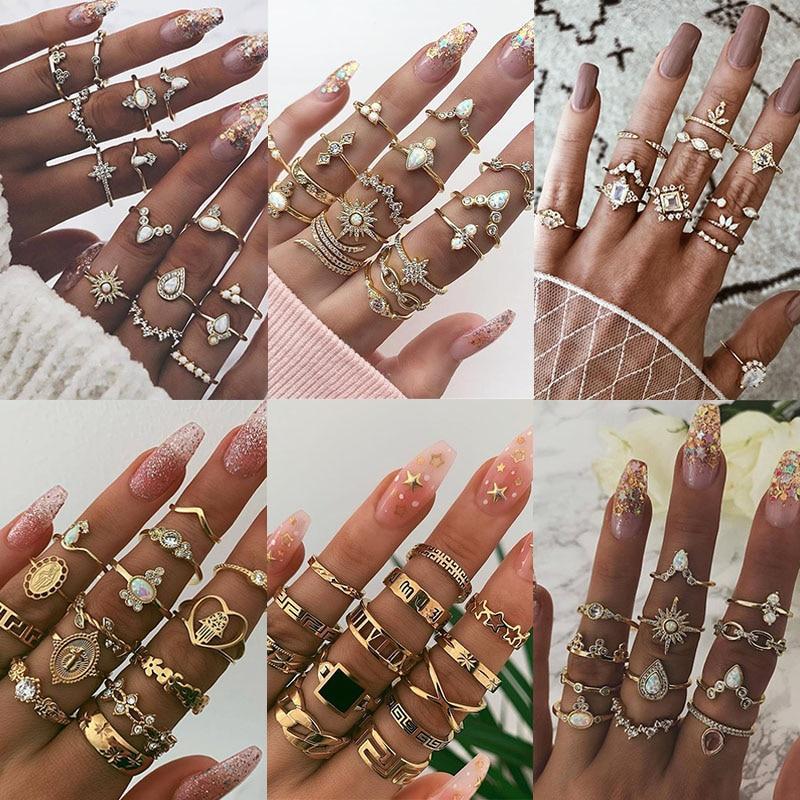 Exklusivt Set med 8 till 12 Unika Ringar