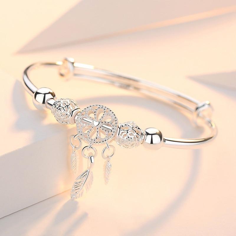 Justerbart Silver Dreamcatcher Armband