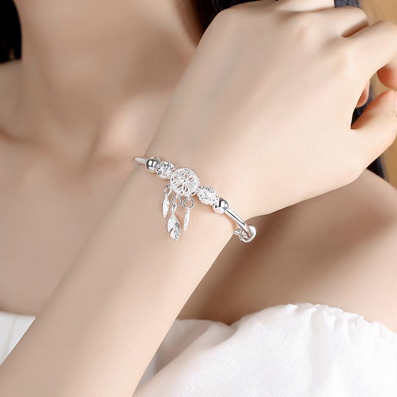 Justerbart Silver Dreamcatcher Armband